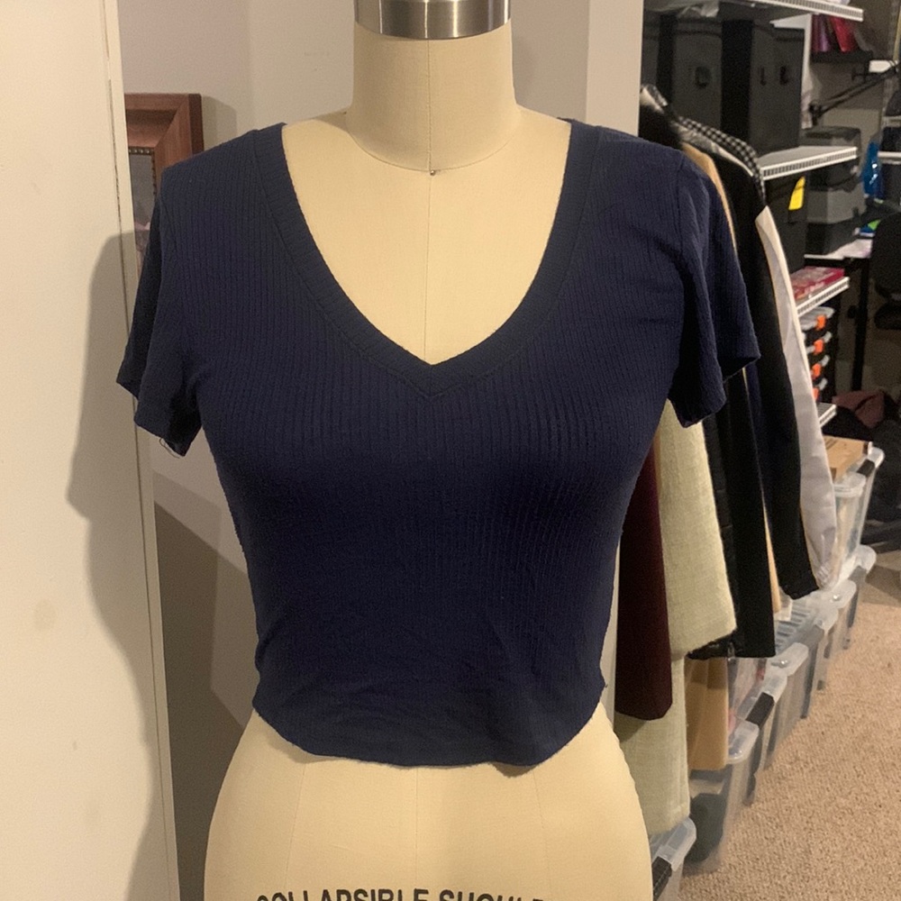 Bozzolo Navy Blue V-Neck